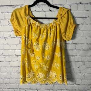 Grace + Emma Women's Sunny Breeze Eyelet Blouse